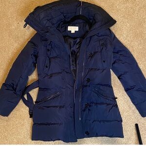 Michael Kors Navy Puffer Coat XS